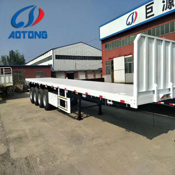 2 3 4 Axles 45ft Flat Bed Platform Truck Trailer for Container Transportation
