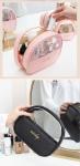 New Style Customization 3pcs/Set Luxury Designer Pvc Clear Cosmetic Bags Black