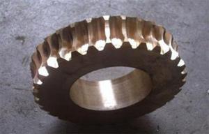 China CNC turning , Gear hobbing services Mechanical Precisio Brass Gear Worm Wheel on sale