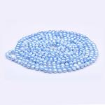Purple 7-8mm Freshwater Cultured Baroque Shape Pearls Necklace 100 Inches
