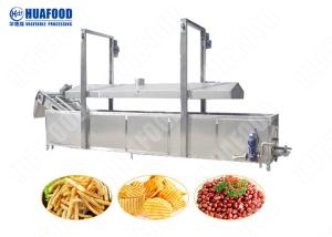 China Automatic Puffed Snacks Continuous Fryer Machine , Potato Chips Frying Machine factory