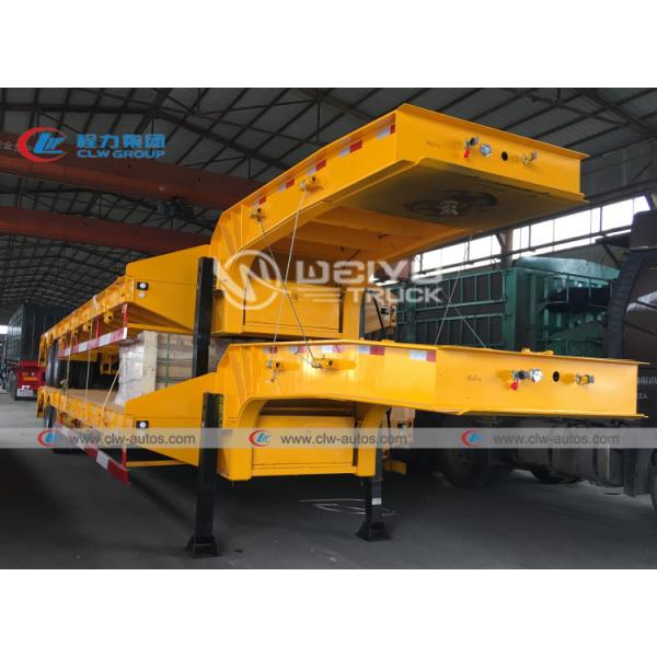 2 Axle Lowbed Lowboy Semi Trailer 40 Tons 45 Tons For Construction Machine