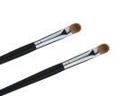 Wood Handle Weasel Hair Eyeshadow Blending Brush With Sliver Aluminum