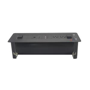 China Black 1.5m Cable Desktop Embedded Flip Up Power Outlet factory