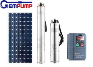 China DC Stainless Steel 304 Submersible Solar Borehole Pumps For Agriculture factory