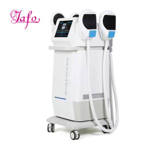 China hottet sale 4 handles Electromagnetic muscle stimulator hiemt machine with RF factory