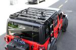 Stainless Steel Roof Rack Extension and Side Ladder for Jeep Wrangler JL Black