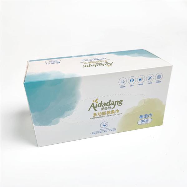 1 Ply Cotton Layer 80 Sheets Virgin Bamboo Towels Box for Facial Cleaning Multi