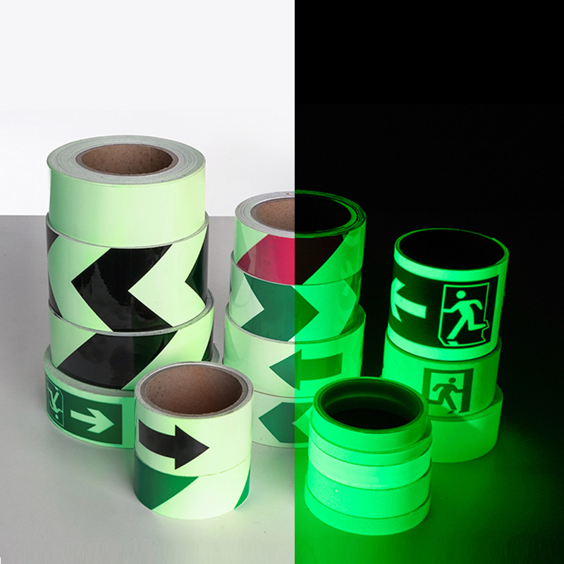 Self Adhesive Glow In The Dark Tape Film Luminous Sticker For Safety Sign