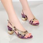 BS044 Sandals Women2020 Summer New Sandals Casual Fashion Word Belt Mid-Slope