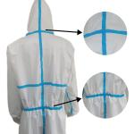 Light Chemical Protective Clothing No Shoe Cover Microporous Coveralls with