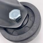 3 Inch Heavy Loading Black Electro Plated Rigid Nylon Casters Wheel