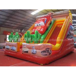 McQueen Theme Commercial Grade Inflatable Slide For Amusement Park