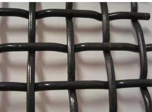 China Black Woven Vibrating Screen Stainless Crimped Wire Mesh High Temperature Resistance factory