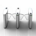 Acrylic Arm Flap Turnstile IP54 304 Stainless Steel Swing Turnstile