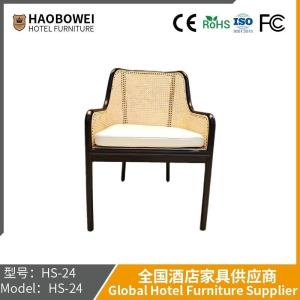 China Solid Wood Rattan Chair Retro Ash Wood Bag Rock Plate Table Spicy Hot Pot Restaurant High-End Dining Tables and Chairs factory