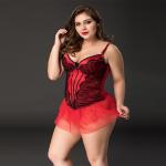 Prime Red Lace Underwear 85kg XXXL Large Sexy Underwear Floral Sleeveless