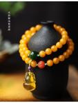 Fashion Jewelry Natural Round Bead Stone Natur Orange Yellow Amber Crystal