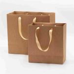 Waterproof Black Gusset Kraft Paper Shopping Bags Mini Size