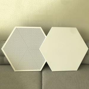 China 1100 Aluminum Metal Ceiling Hexagon Ceiling Panels 404mm Clip In factory