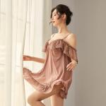 Lace Thin Style Home Clothes Sexy Nightdress Plus Size Silky Lace Women Lingerie