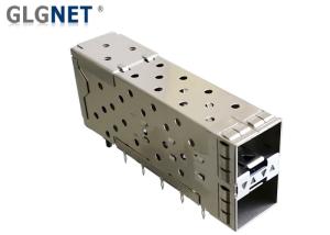 China Integrated SFP Jack Assembly Connector 2x1 Copper Alloy Cage Material Pree Fit Mounting factory
