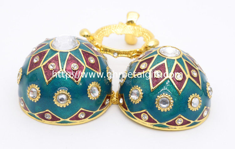 Faberge Egg Style Decorative Enameled Trinket Box Classic Russian Egg Jewelry Box Collectibles Unique Easter Egg Gift