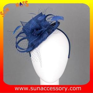 China 0914 fashion navy sinamay fascinators caps for ladies ,Fancy Sinamay fascinator from Sun Accessory factory