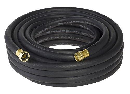 ID 5/8" Contractor Garden Rubber Water Hose with Brass fittings , 25' 50' 75'