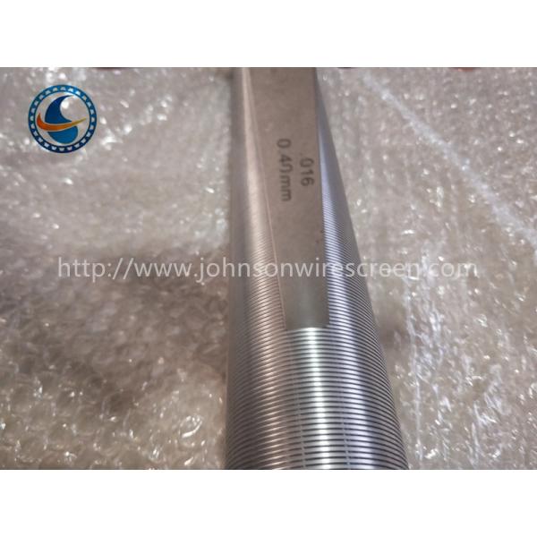 China Pure Round Wedge Wire Screen 50 Mm Diameter 0.4 mm Slot Non-Clogging factory