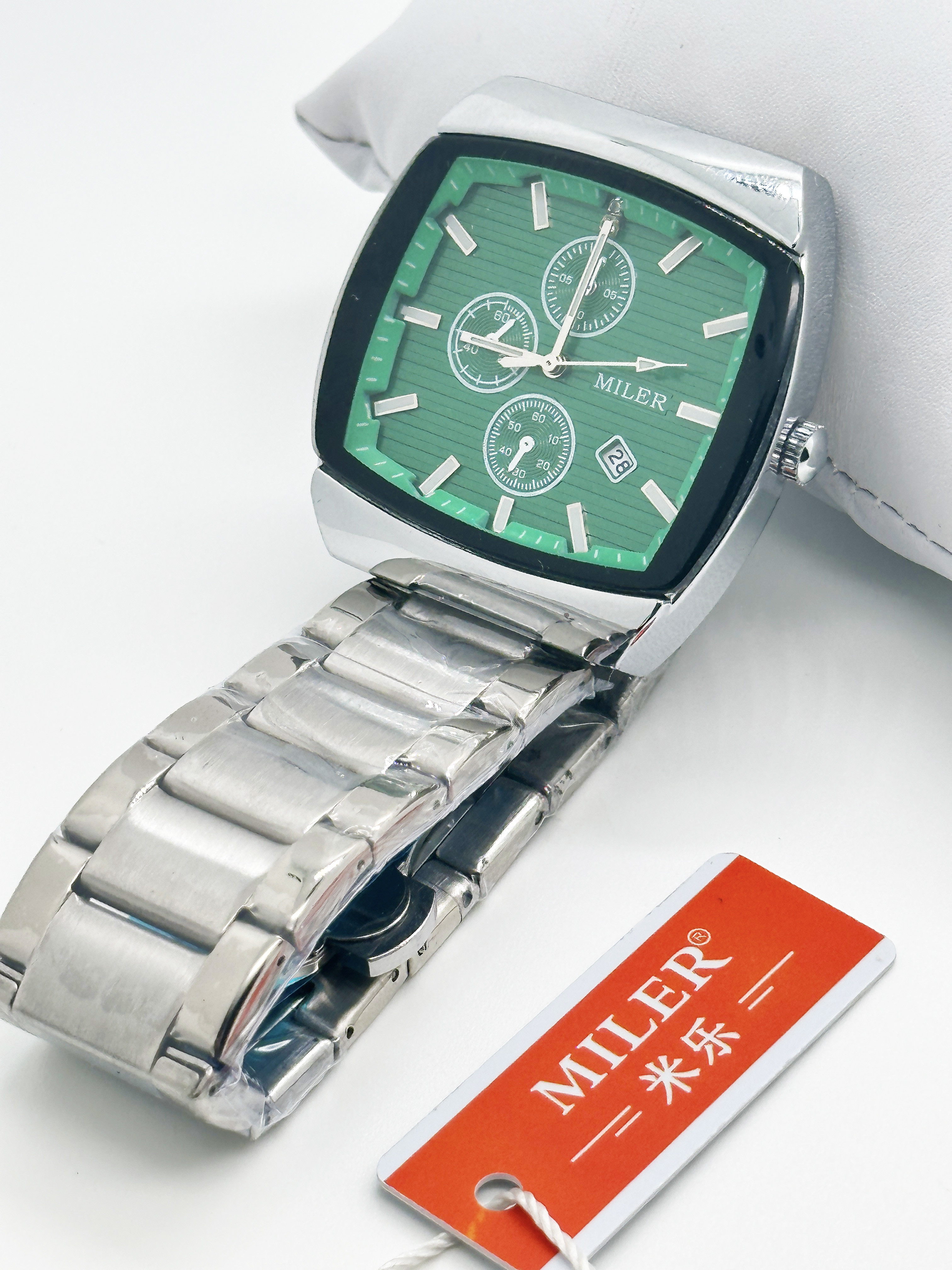 Luxury Kids Wrist Watch Waterproof Luminous Date Stainless Steel Square Quartz Watch