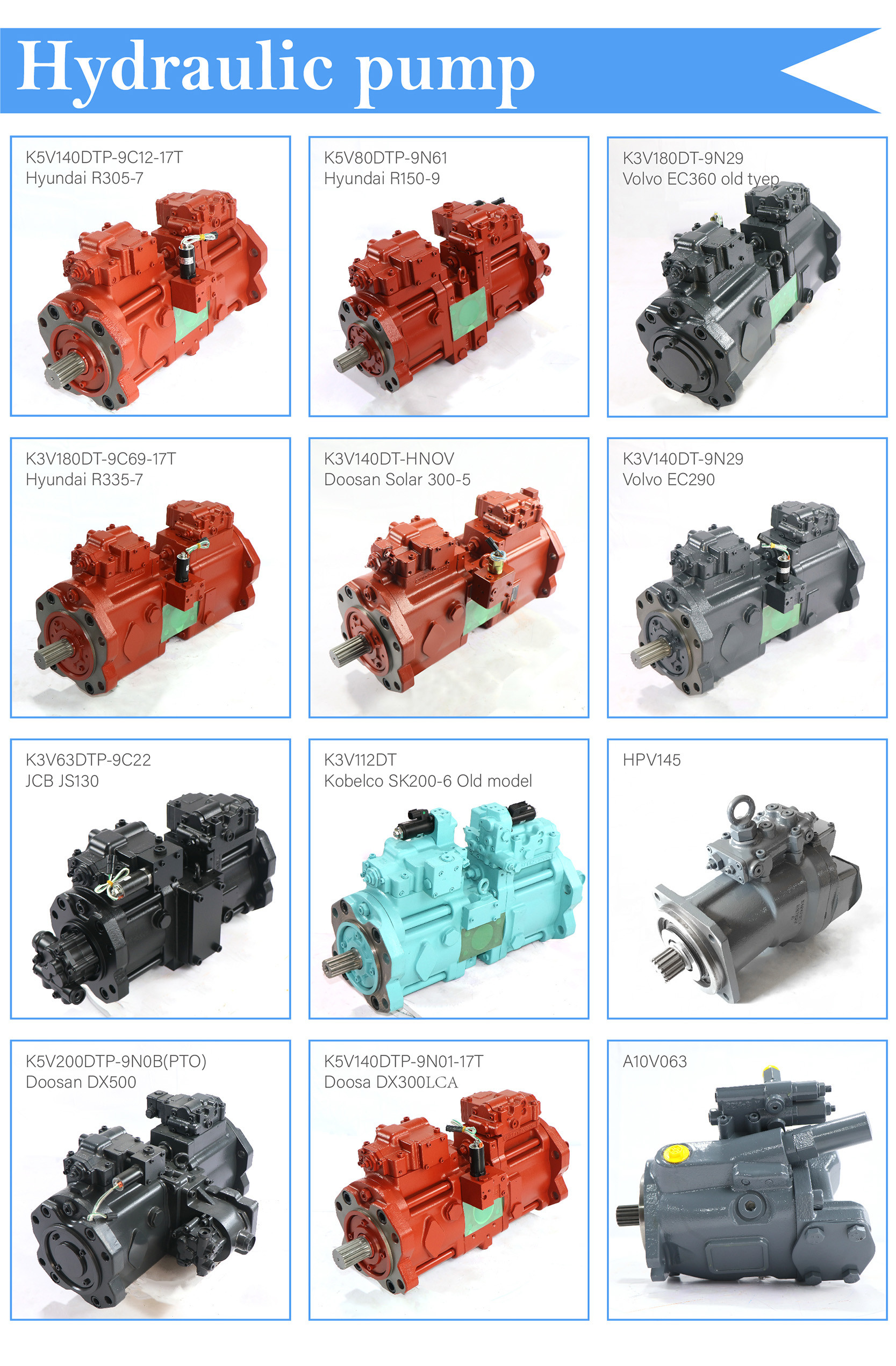 EC250D Vol-vo Excavator Hydraulic Pump K5V140DT-1E05 TGFQ
