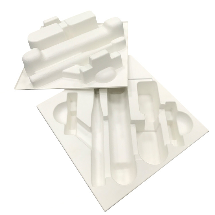 Sugarcane Wet Press Pulp Tray Biodegradable Packaging Insert Oil Resistant