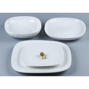 CIQ Approved Odorless Western Square Plain White Dinner Set