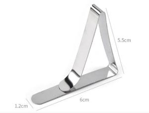China Kitchen Tools Gadgets Adjustable 5cm Stainless Steel 18/8 Table Cover Clamp factory