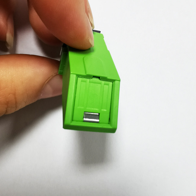 SC APC SM SX Fiber Optical Adapter Auto Inner Shutter No Flange