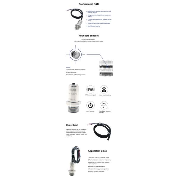 GMP501-B Compact structure high reliability Excellent anti-interference performance leak proof pressure transmitter
