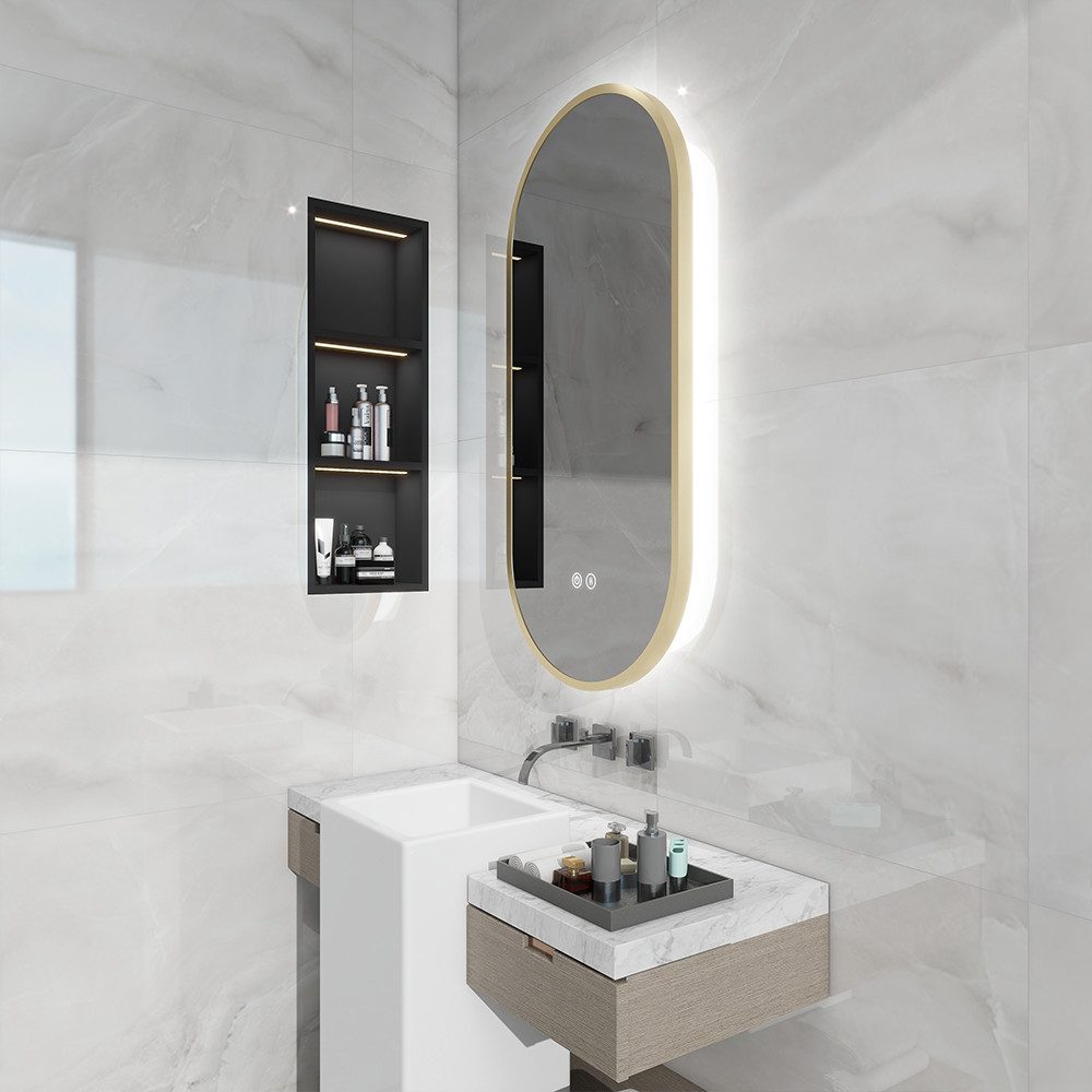 Green Materials Custom Bathroom Mirrors Eco Friendly Bathroom Mirror With Lights