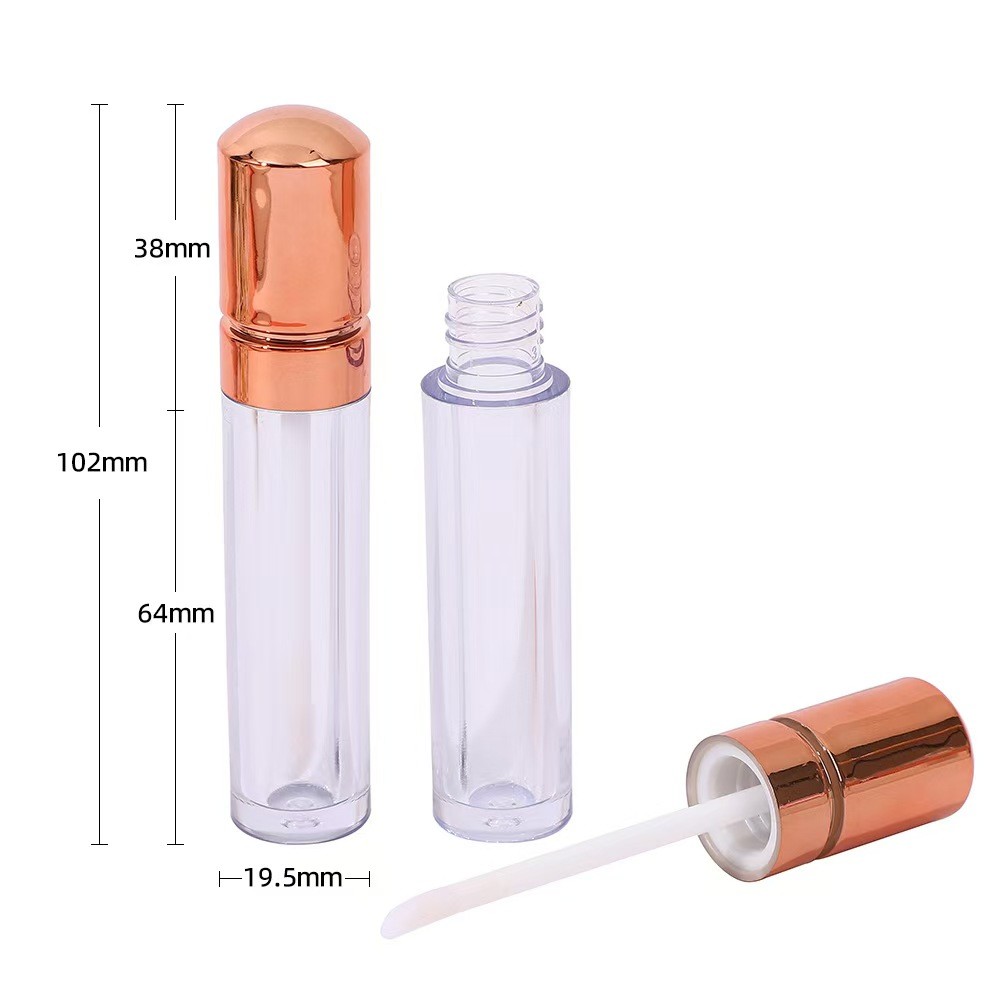 Rose Gold Head Cap Plastic Lip Glaze Tube Style High-End 4.5ml