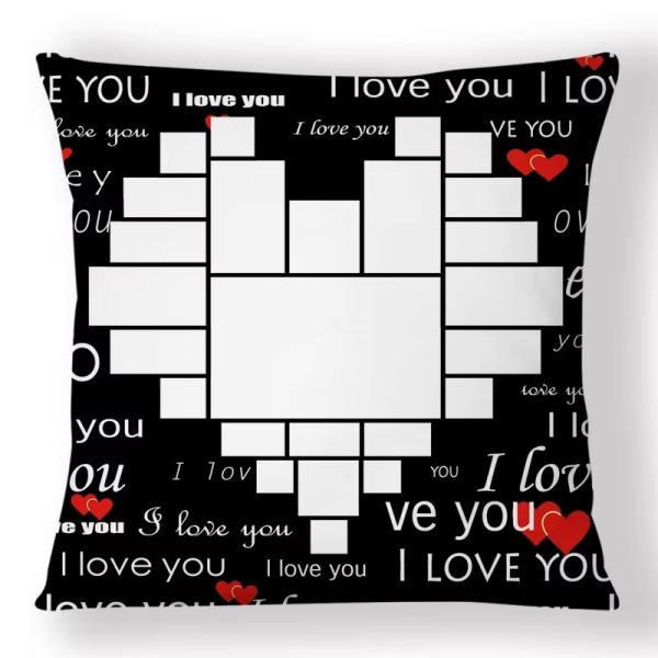 Sublimation Textiles DIY I Love You Pillow Cases Wholesale Sublimation Pillow Cover Blanks