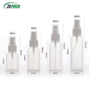 China 30ml 50ml 80ml PET Collar Round Frosted Empty Cosmetic Lotion Plastic Bottle For Face Cream Serum factory