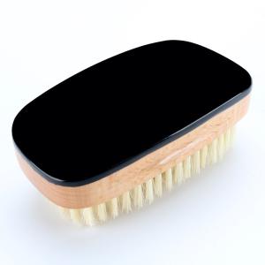 China Private Label Square Men Wave Brush Beach Wood Handle Medium Hard Boar Bristle factory