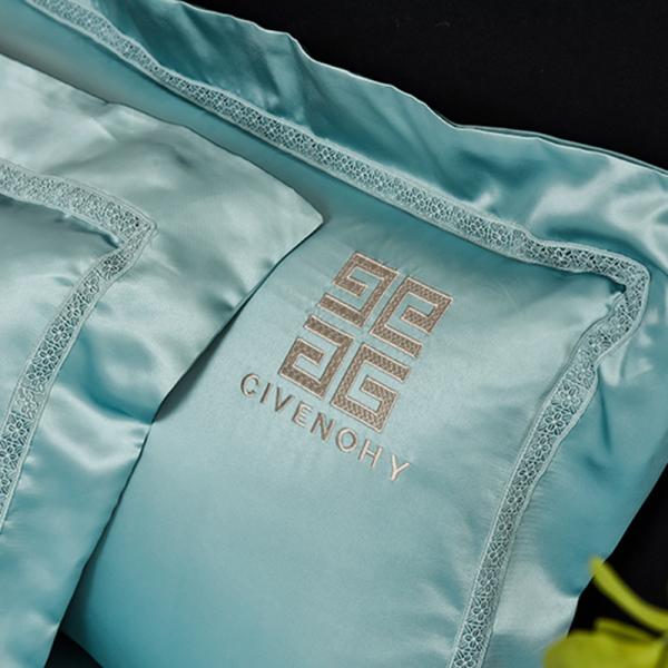 100% Polyester Tencel Embroidery Bedding Set 4 PCS Gift Box 1.5m 1.8m Bed Sheet Bed Cover