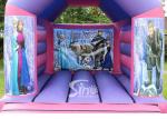 OEM ODM Purple Kids Frozen Bouncy Castle Made Of 0.55MM PVC Tarpaulin
