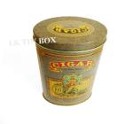 Oval Tin Box For Loose Cigarette Tobacco Canister Storage