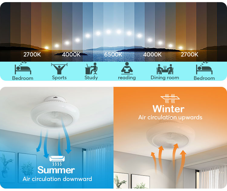 18 Inch Decorative Ceiling Fan with Lights 6 Speed Choice and Dimmable Functionality