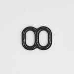Black 6mm Metal Bra Strap Slides And Rings Good Hardness