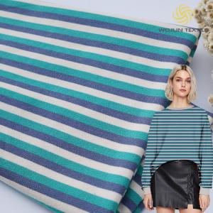China Thick And Warm Striped Material Fabric Skin Friendly Texture For French Terry factory