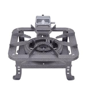 China Outdoor High Power Cast Iron Gas Stove With Stainless Steel Housing factory