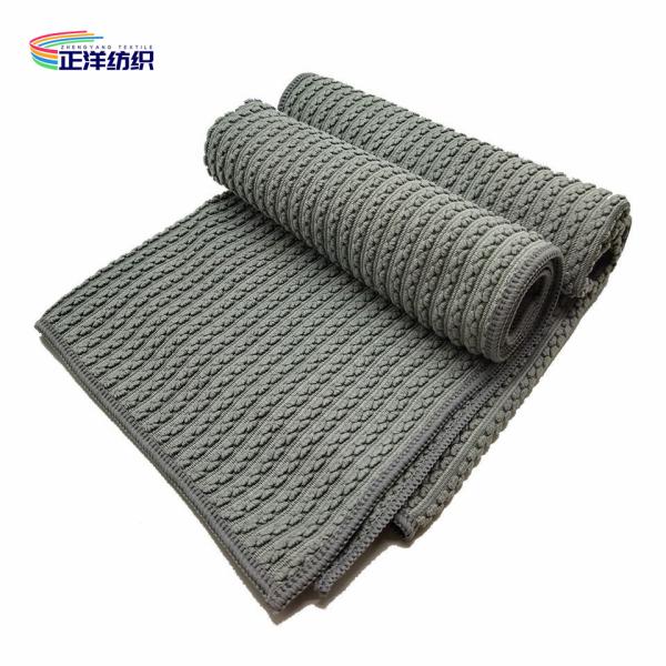 40x40cm Car Cleaning Rags 300gsm Jacquard Style Warp Terry Microfiber Car
